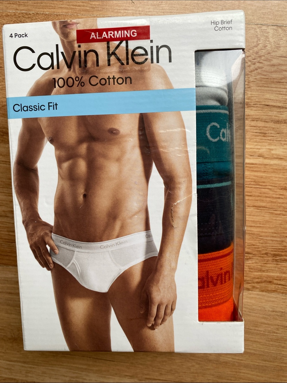 Calvin Klein Classic Fit Cotton Hip Briefs White, Teal, Navy, Orange NWT large